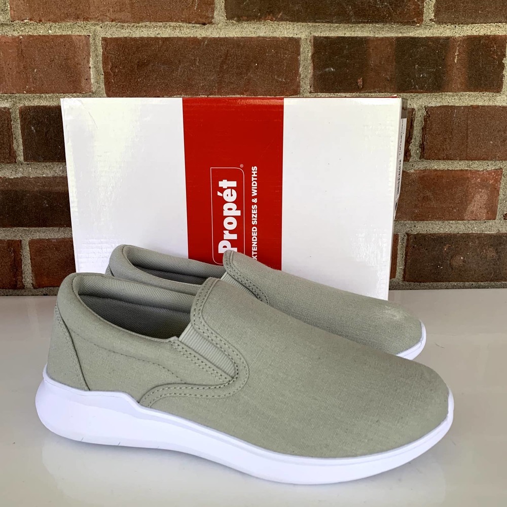 Propet Finch Grey slip on loafers fashion sneakers Women's US 7 M NEW